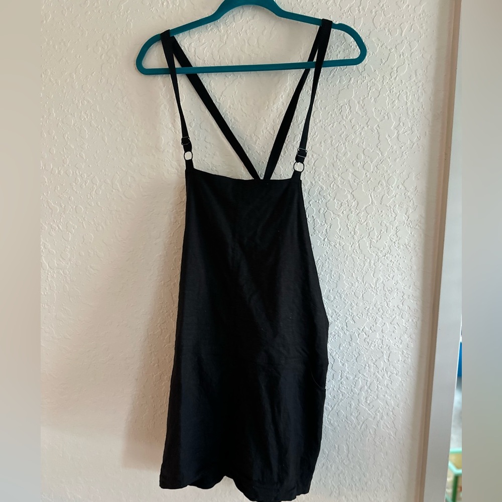 Torrid Linen Short Overalls in Black